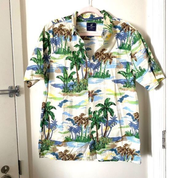 CARIBBEAN JOE Palm Tree Button Down‎ - Picture 1 of 5